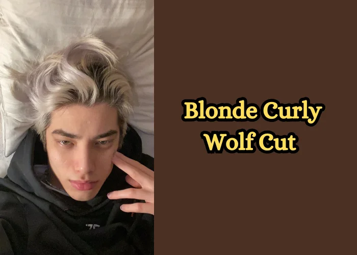 Blonde Curly Wolf Cut