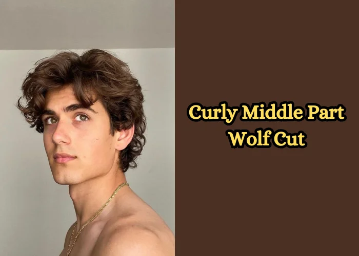 Curly Middle Part Wolf Cut