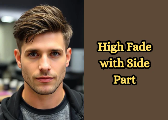 High Fade with Side Part
