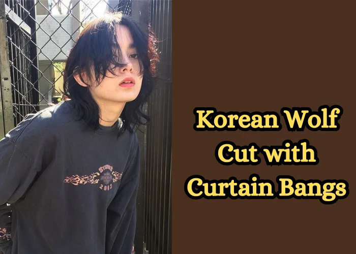 Korean Wolf Cut with Curtain Bangs