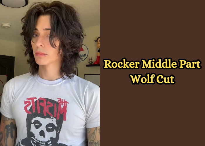 Rocker Middle Part Wolf Cut