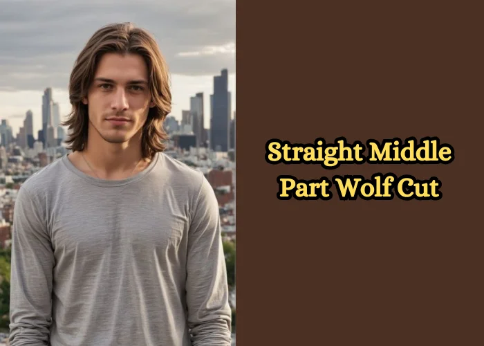 Straight Middle Part Wolf Cut