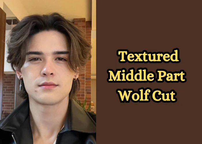 Textured Middle Part Wolf Cut